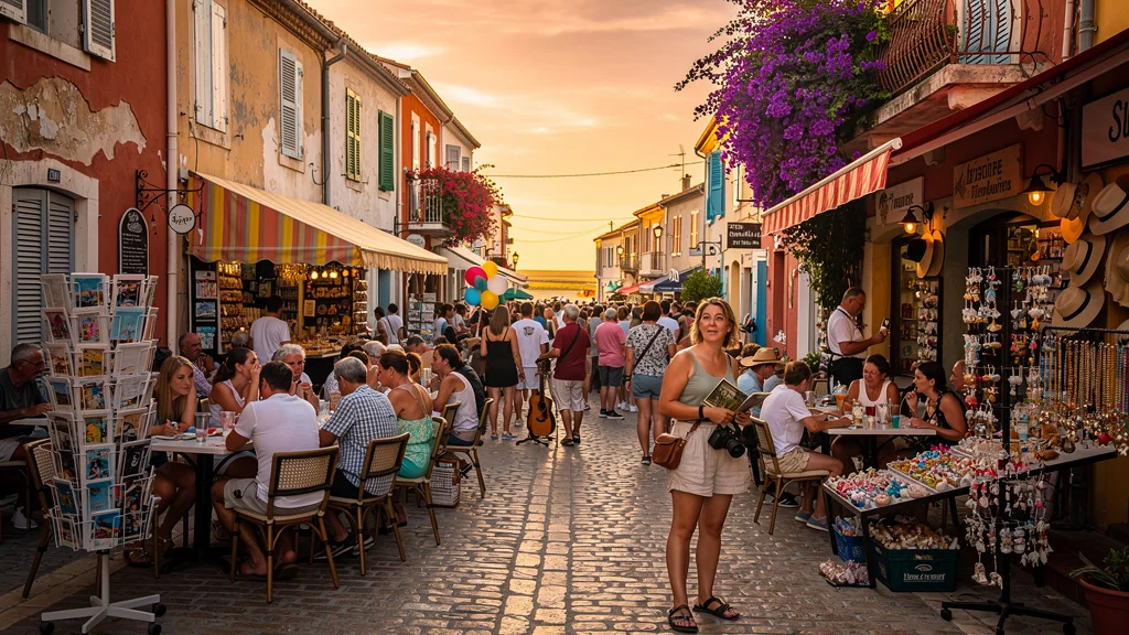 Centre trop touristique aux Saintes-Maries, foule dense gâchant mes premières découvertes